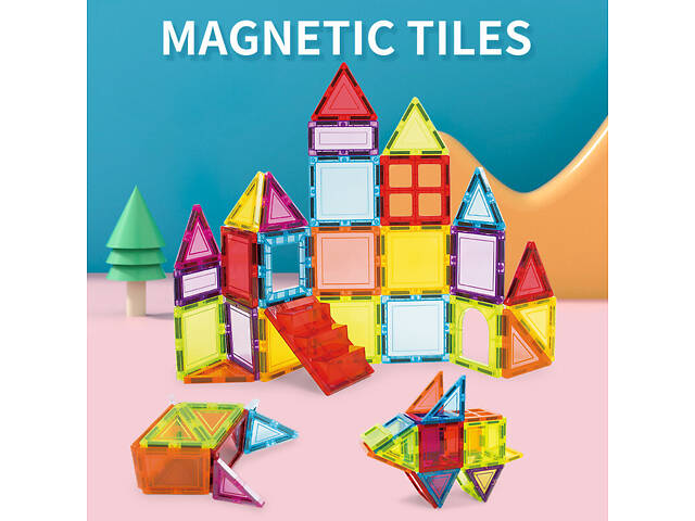 Magnetic Blocks Магнитный конструктор 110pcs D018 - Фото 4