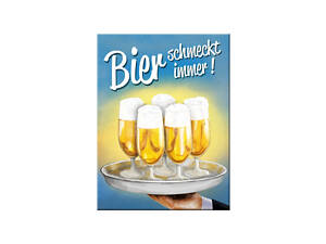 Магніт 'Bier schmeckt immer Tablett'