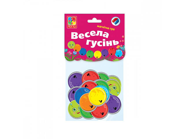 Магнитная игра для детей 'Веселая гусеница' Vladi Toys VT5900-04 (укр) - Фото 1