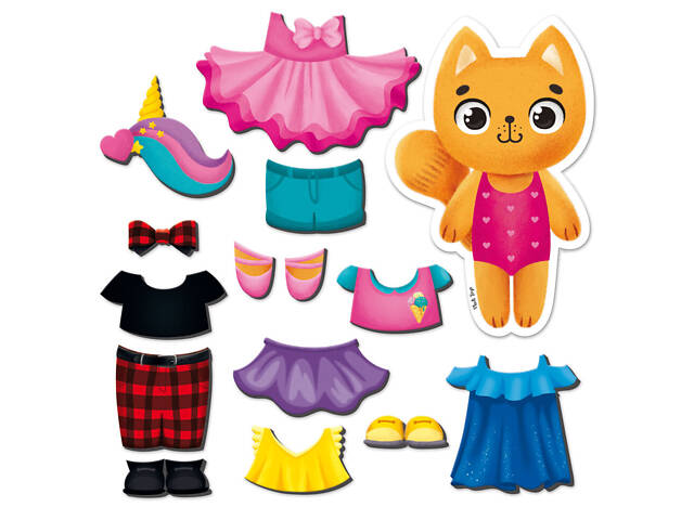 Магнитная игра Одевашка 'Кошечка' Vladi Toys VT3204-34 Укр - Фото 2