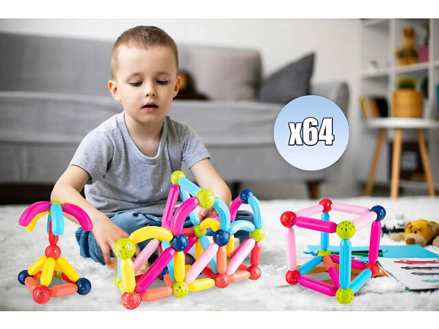 Магнитные блоки Gotel 64 шт - Фото 3