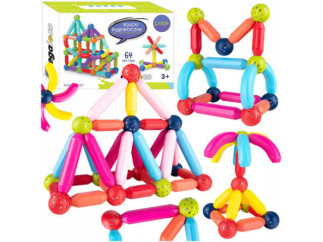 Магнитные блоки Gotel 64 шт - Фото 6