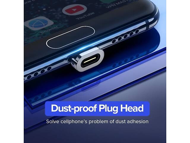 Магнитный кабель Micro USB Ugreen для зарядки и передачи данных 1 м Черный (60207+60209d2) - Фото 5