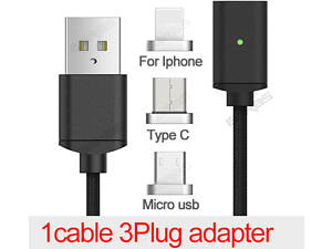 Магнитный шнур для зарядки 3в1 и 3 переходника GARAS №712