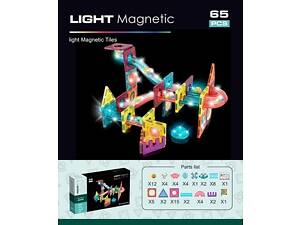 Магнитный светящийся конструктор Magnetic CH1171 (65 деталей)