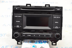 Магнитофон радио Hyundai Sonata 15-17 малый дисплей, полез хром на крутилках