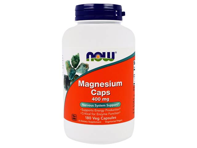 Магній 400мг, Now Foods, 180 гелевих капсул - Фото 1