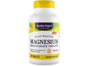 Магний бисглицинат хелат, Magnesium Bisglycinate Chelate, Healthy Origins, 200 мг, 120 таблеток