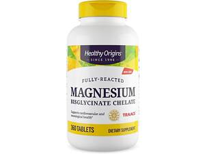 Магний бисглицинат хелат, Magnesium Bisglycinate Chelate, Healthy Origins, 200 мг, 360 таблеток