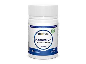 Магний и витамин В6, Magnesium with Vitamin B6, Biotus, 60 таблеток