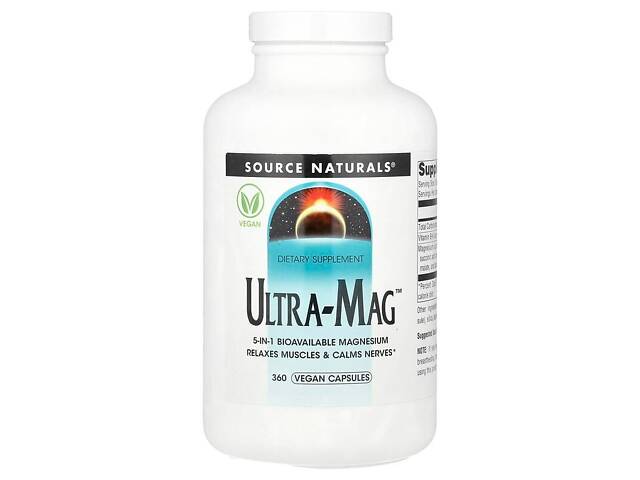 Магній Source Naturals Ultra-Mag 360 vcaps (1086-2023-10-3287) - Фото 1