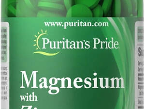 Магний цинк Puritan's Pride Magnesium with Zinc 100 таб