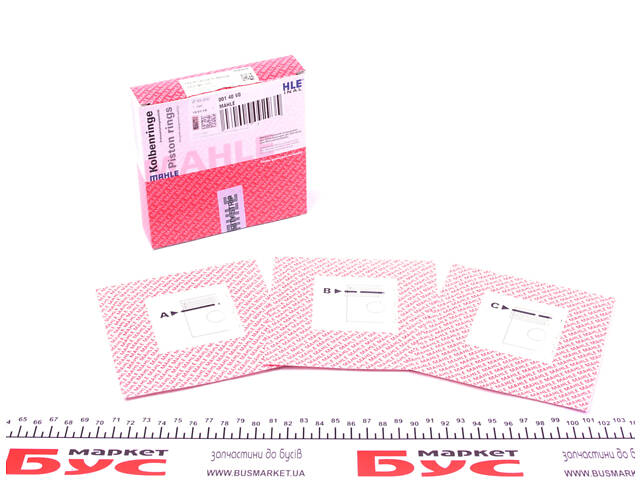 MAHLE 001 40 V0 Поршневые кольца MB Vito (M111) 2.0/2.2i 96-03 (89.90mm/STD) (1.5-1.75-3) - Фото 1