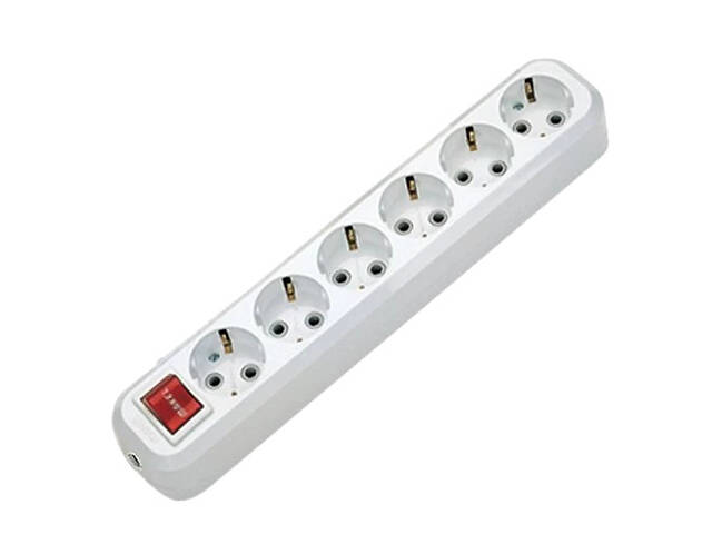 Makel Колодка 6 гнізд з заземленням та вимикачем - Фото 1