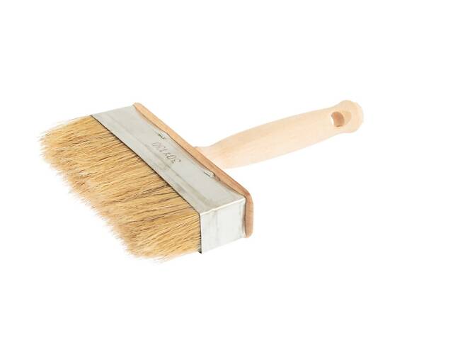 Макловиця MASTERTOOL 130х30 мм натуральна щетина з дерев'яною ручкою 91-9213 - Фото 1