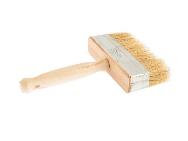 Макловиця MASTERTOOL 130х30 мм натуральна щетина з дерев'яною ручкою 91-9213 - Фото 2