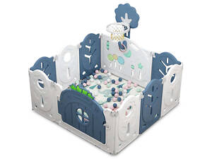 Манеж з баскетбольним кільцем No Brand 123х123х62 см Різнокольоровий (1337558870)