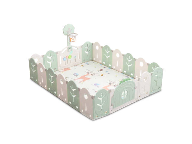 Манеж з баскетбольним кільцем No Brand 205х246х62 см Різнокольоровий (1336925544) - Фото 1