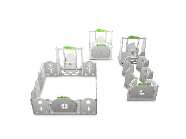 Манеж з баскетбольним кільцем No Brand 205х246х62 см Сірий (1338547812) - Фото 2