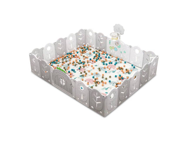 Манеж з баскетбольним кільцем No Brand 205х246х62 см Сірий (1338547812) - Фото 1