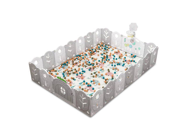 Манеж з баскетбольним кільцем No Brand 205х285х62 см Сірий (1338547813) - Фото 1