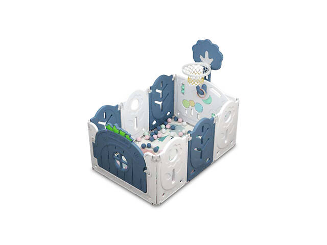 Манеж з баскетбольним кільцем No Brand 84х123х62 см Різнокольоровий (1337560017) - Фото 1