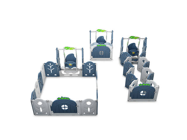 Манеж з баскетбольним кільцем No Brand 84х123х62 см Різнокольоровий (1337560017) - Фото 2