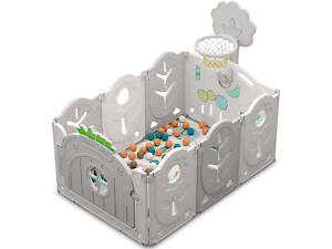 Манеж з баскетбольним кільцем No Brand 84х123х62 см Сірий (1338547807)