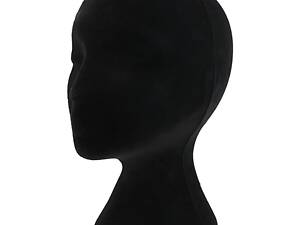 Манекени голови з пінопласту RESTEQ для шапок, перуків, окулярів, малювання Чорні 50см