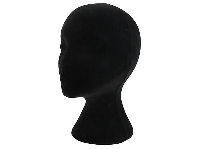 Манекени голови з пінопласту RESTEQ для шапок, перуків, окулярів, малювання Чорні 50см - Фото 1