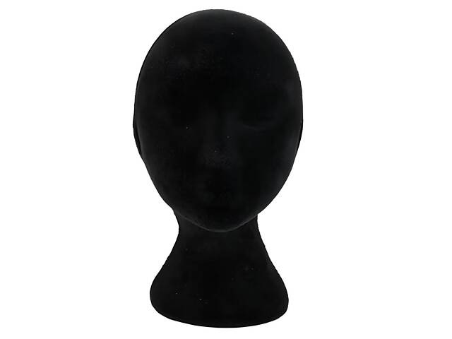 Манекени голови з пінопласту RESTEQ для шапок, перуків, окулярів, малювання Чорні 50см - Фото 2