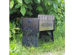 Мангал автоматичний на 6 шампурів із гравіюванням — Знаки Зодіаку