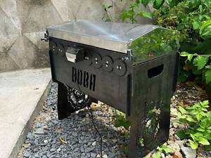 Мангал автоматичний на 8 шампурів із кришкою