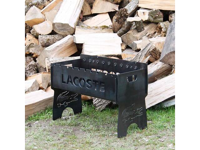 Мангал автоматичний на 10 шампурів із гравіюванням — крокодил - Фото 1