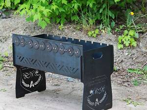 Мангал автоматичний на 10 шампурів із гравіюванням, Автомангал