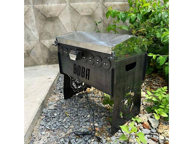 Мангал автоматичний на 6 шампурів із кришкою - Фото 1