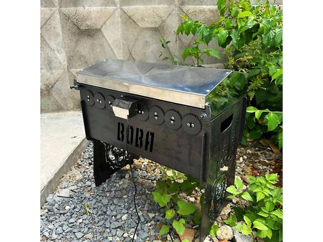 Мангал автоматичний на 6 шампурів із кришкою - Фото 2