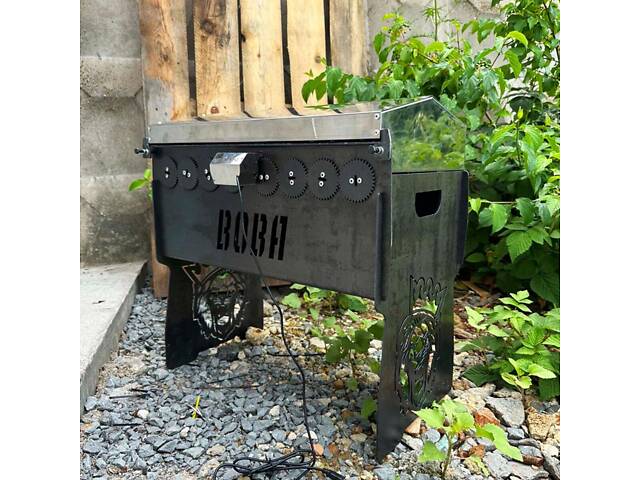 Мангал автоматичний на 6 шампурів із кришкою - Фото 3