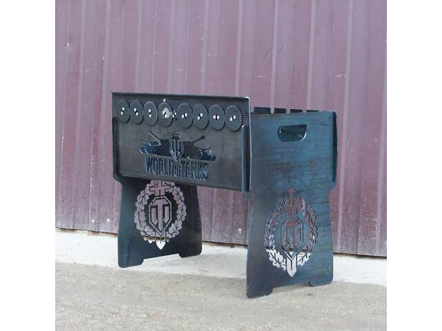 Мангал автоматичний на 8 шампурів із гравіюванням — World of Tanks - Фото 2