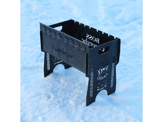 Мангал автоматичний на 8 шампурів із гравіюванням — Boss - Фото 1