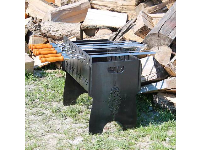 Мангал автоматический на 8 шампуров с гравировкой - цінуй кожну мить - Фото 2