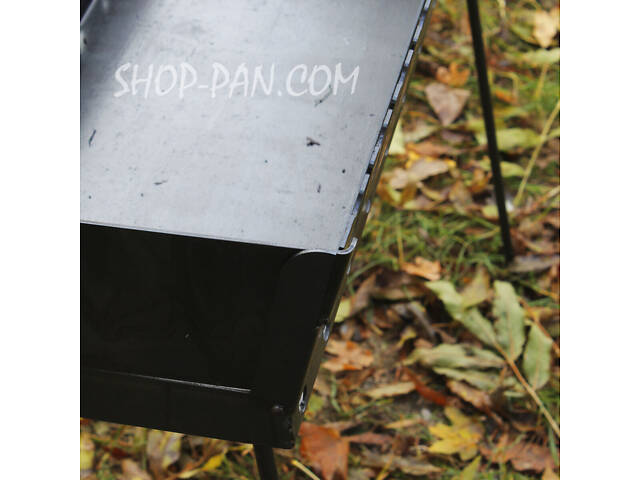 Мангал-валіза 2 мм на 12 шампурів, розкладна жаровня гриль - Фото 7