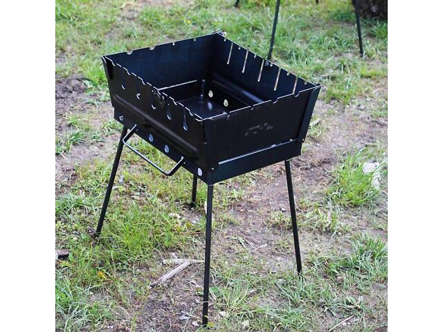 Мангал-валіза 2 мм на 6 шампурів, розкладна жаровня гриль - Фото 6