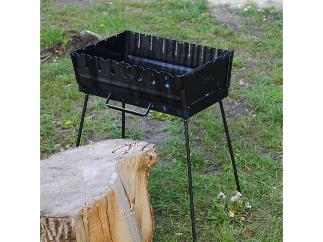 Мангал-валіза 3 мм на 6 шампурів, розкладна жаровня-гриль - Фото 4