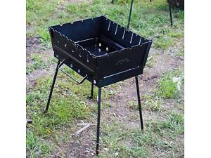 Мангал-чемодан 3 мм на 6 шампуров, раскладной жаровня гриль