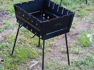 Мангал-валіза 3 мм на 6 шампурів, розкладна жаровня-гриль