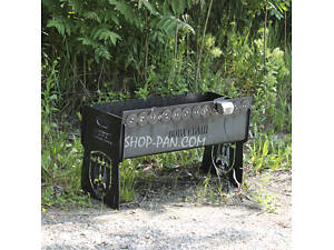 Мангал імний із вбудованою шашличницею та мотором на 12 шампурів — Вова *баш