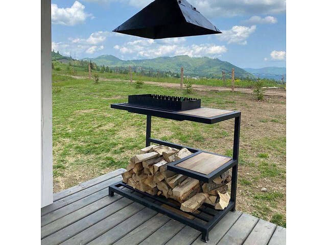 Мангал Loft зі столиком і знімною жарівнею на 12 шампурів - Фото 1