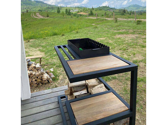 Мангал Loft зі столиком і знімною жарівнею на 12 шампурів - Фото 2