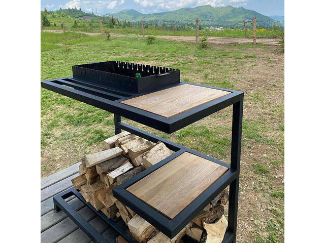 Мангал Loft зі столиком і знімною жарівнею на 12 шампурів - Фото 3